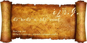 Ökrös József névjegykártya