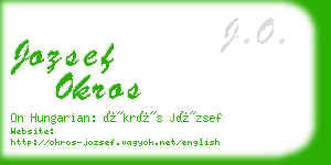 jozsef okros business card